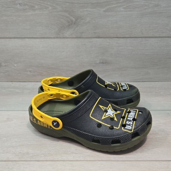 Crocs Women U.S. Army Clogs Mule Shoes Sz W7 M5 - Picture 1 of 12